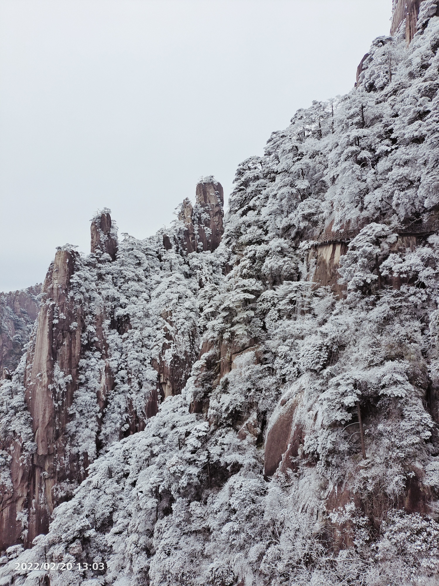 三清山下雪图片